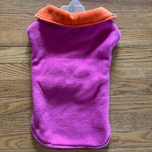 Dog Coat: Reversible Pink and Orange Fleece Vest, L/XL